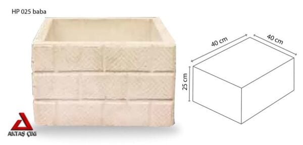 Aktaş Çini Baba Şev Taşı HP 025 (40x40x25 cm)