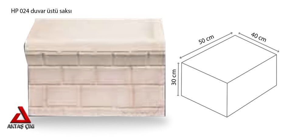 Duvar Üstü Saksı 50x40x30