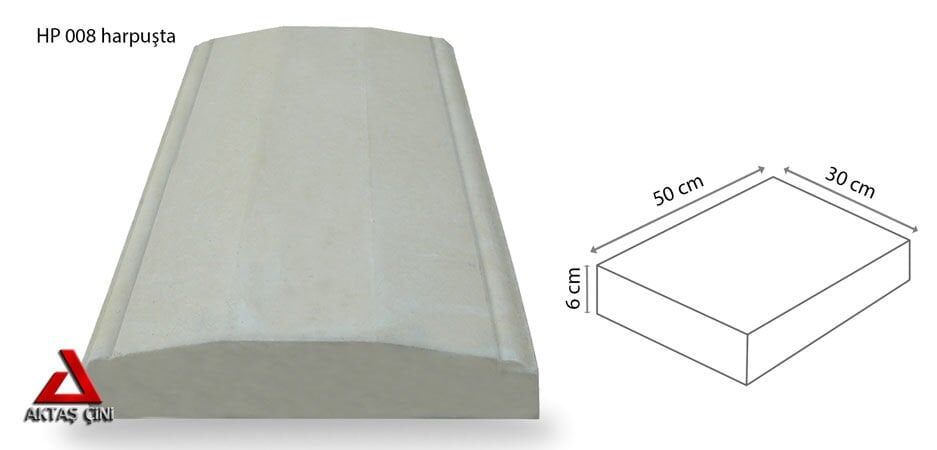 Beton Kavisli Harpuşta 30x50*4,5 cm