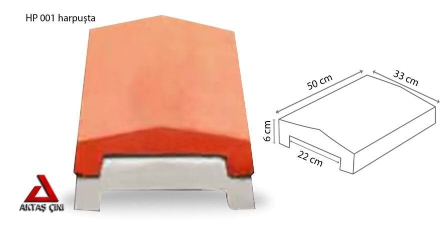 Geçmeli Beton Harpuşta 50x33*6 cm