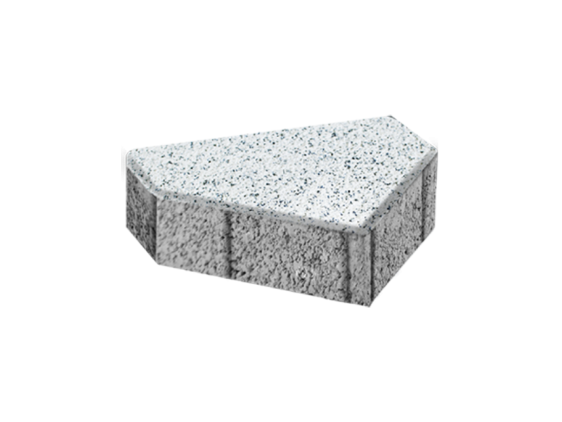 Beyaz Kumlamalı Üçgen Parke Taşı 8 cm | Kaydırmaz & Estetik Zemin