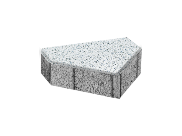 Beyaz Kumlamalı Üçgen Parke Taşı 8 cm | Kaydırmaz & Estetik Zemin