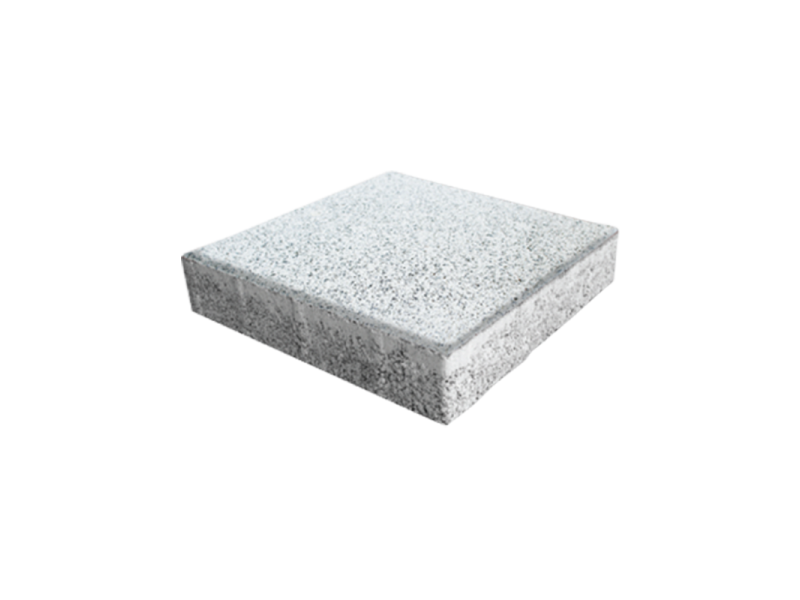 Beyaz Kumlamalı Plak Parke Taşı 15x15*8 cm
