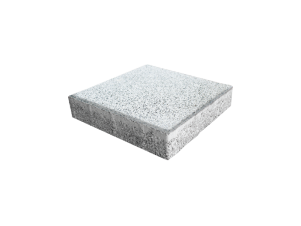 Beyaz Kumlamalı Plak Parke Taşı 15x15x8 cm | Kaydırmaz Zemin