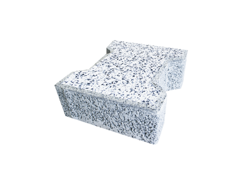 Beyaz Kumlamalı Kilit Taşı 8 cm | Dayanıklı Dış Mekan Zemini