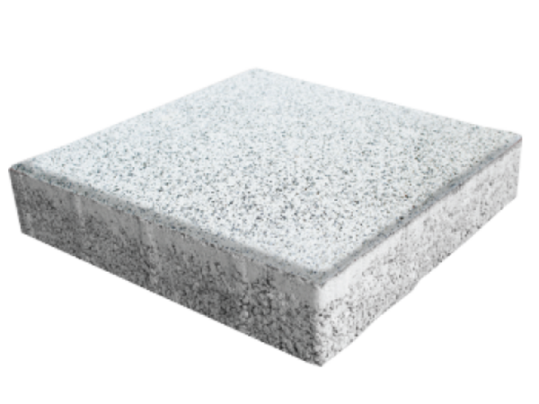 Beyaz Kumlamalı Plak Parke 50x50 | Aydınlık Dış Mekan Zemin