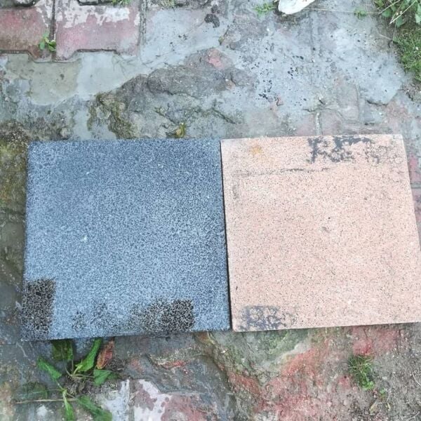 Terrazo Karo Siyah - Bej Kolaj