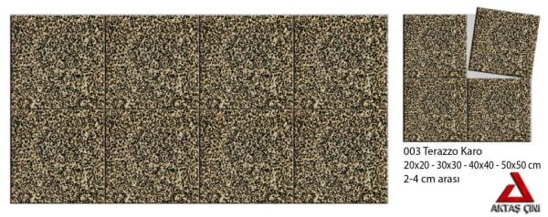 30x30x3 CM Zemin Döşeme Terrazo Karo 03