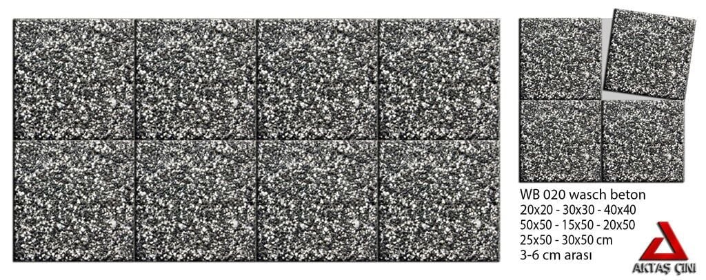 Wash Beton Siyah Beyaz İrmikli
