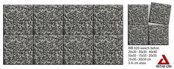 Wash Beton Siyah Beyaz İrmikli