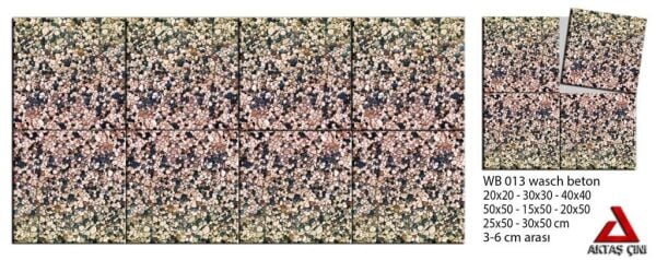 40x40 Wash Beton Hafif Antalya Zemin Kaplama Karoları