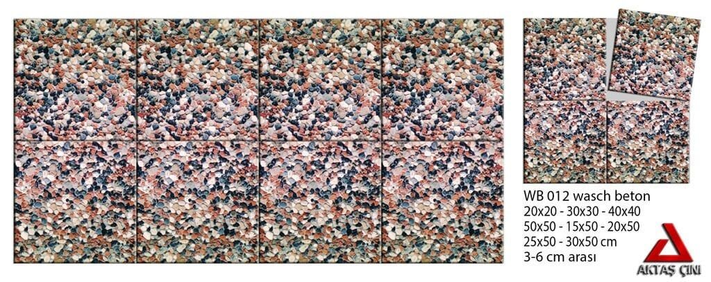 Wash Beton Kırmızı Siyah İzmir Zemin Kaplama Karoları