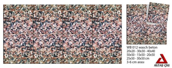 Wash Beton Kırmızı Siyah İzmir Zemin Kaplama Karoları