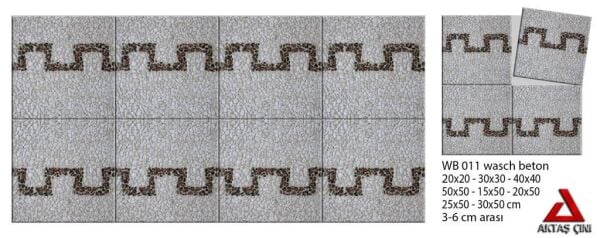 Wash Beton Desenli Zemin Kaplama Karoları