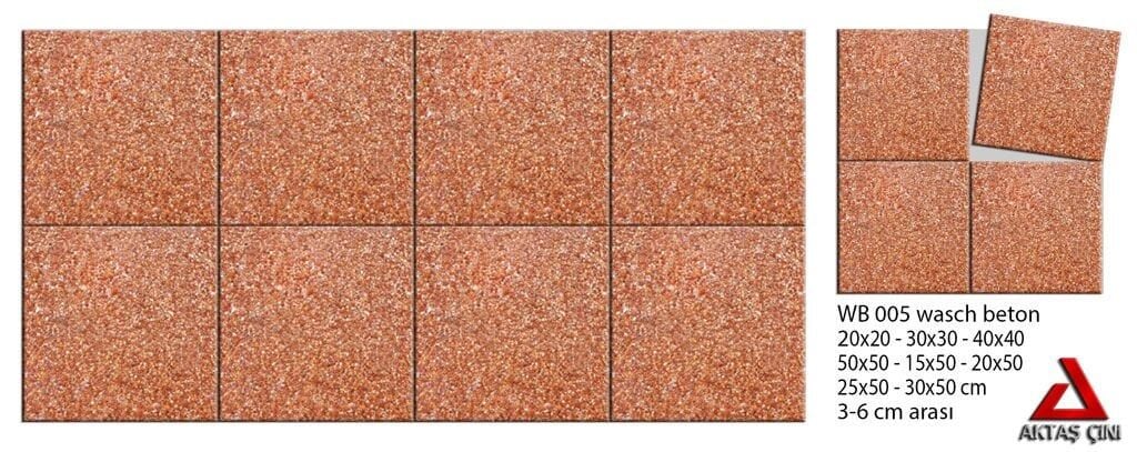 Wash Beton Kırmızı İrmikli