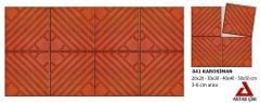 041 Karo Siman Geometrik Desenli Bahçe Karo Taşı