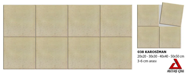 Gri 40x40x4 CM Faserit Bahçe Karo Taşı