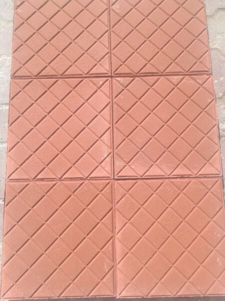 Kırmızı Baklava Desenli Karo Taş (30x30 cm)