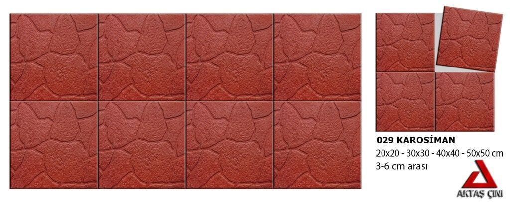 Atlas 30x30x3 Kırmızı Karo Taşı