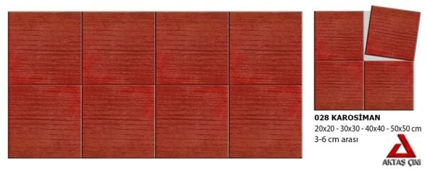 Fırça İzi Desenli Tretuvar Karosu