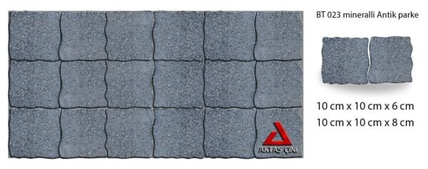 Antik Parke - AKTAŞ Çini BT 023 Mineralli 10x10 cm