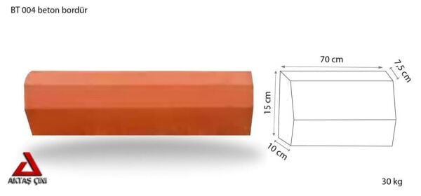 7x10x40 Kırmızı Limonluk Bordür