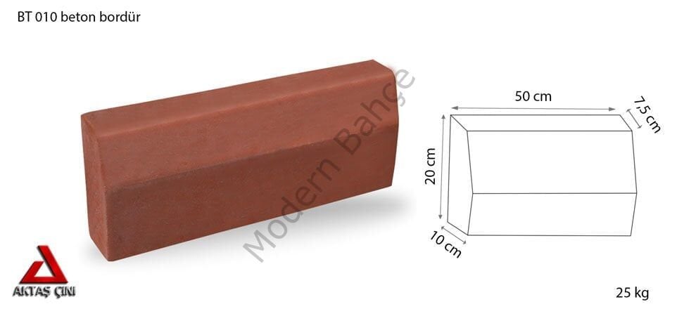 Kırmızı Bordür Dekor Taşları 50*20*12*9 İstanbul Metre Fiyat