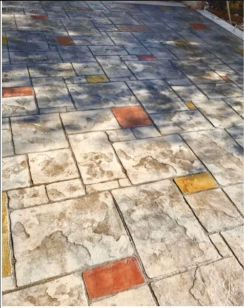 Baskı Beton Dekoratif Parke Taşı - 3 Desenli Model