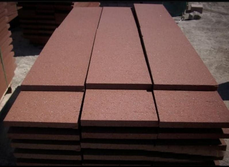 Özel üretim Ankara Andezit Taşı Kırmızı 200x55x3 M2 Fiyat