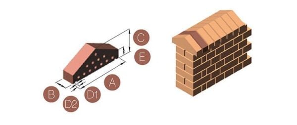 Işıklar HARPUŞTA PRES TUĞLA ÜÇGEN (HE-Ü) Kahverengi
