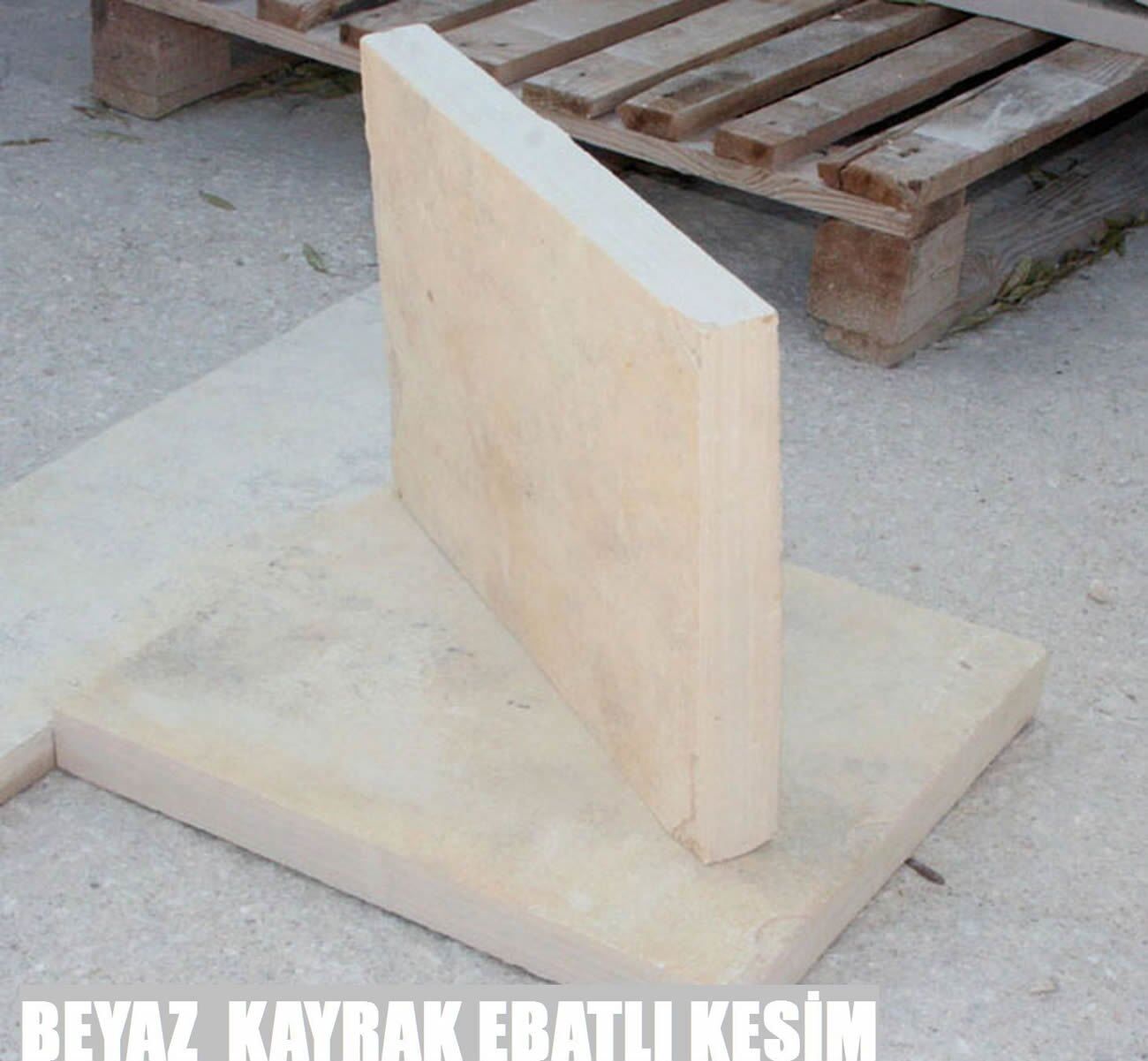 Kesimli Ebatlı Beyaz Kayrak