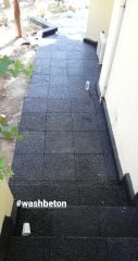 Wash beton siyah bazalt  cilalı