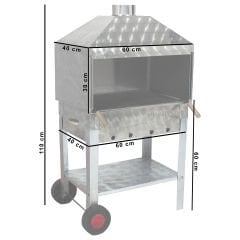 MTH-124 Davlumbazlı Bacalı Maltız Izgaralı Mangal (2 Tekerlekli): Lezzetli Mangalların Sırrı!