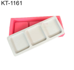 Çok Amaçlı Üçlü Sunumluk & Takı Tabağı Silikon Kalıbı KT-1161