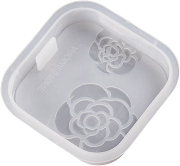 Çiçek Desenli Kare Epoksi Reçine Kalıbı - Çok Amaçlı Silikon Kalıp