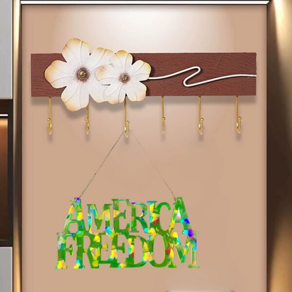 ''America Freedom'' Holografik Epoksi Reçine Kolye Kalıbı - Vatansever Takılar için!