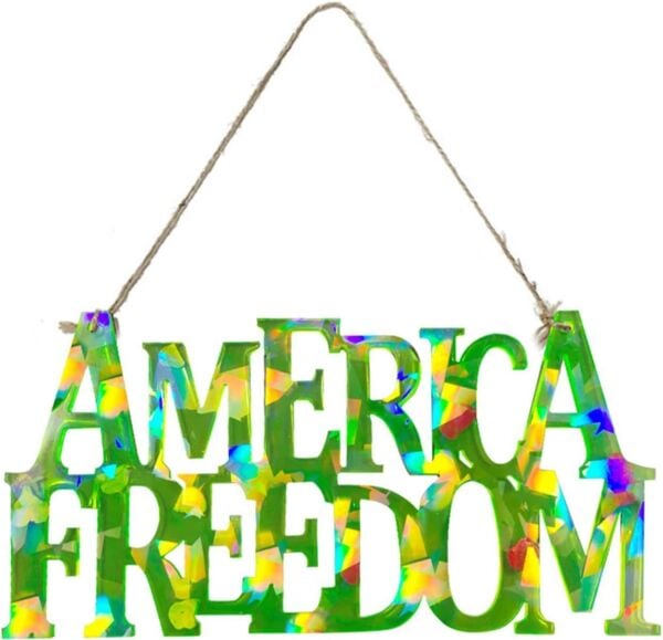 ''America Freedom'' Holografik Epoksi Reçine Kolye Kalıbı - Vatansever Takılar için!