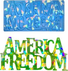 ''America Freedom'' Holografik Epoksi Reçine Kolye Kalıbı - Vatansever Takılar için!